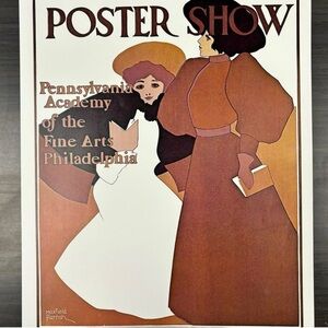 POSTER SHOW Pittsburgh Pennsylvania Vintage Fine Art Print Maxfield Parrish Deco